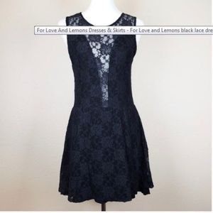 For Love and Lemons Black Lace Dress